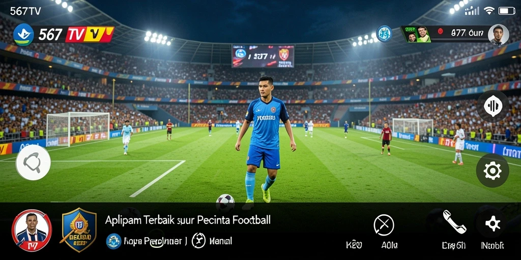 Tampilan antarmuka 567TV yang menarik dan informatif tentang Football.