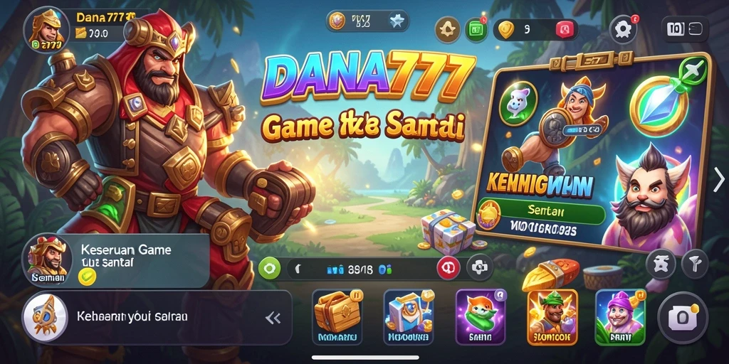 Tampilan gameplay DANA777 yang menarik dan penuh warna.