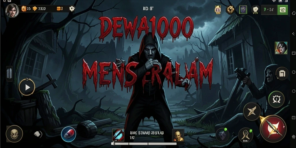 Screenshot gameplay menyeramkan DEWA1000 dengan atmosfir mencekam.