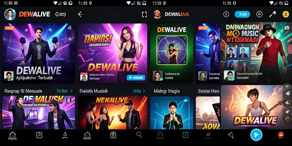 Screenshot gameplay DEWALIVE menunjukkan fitur karaoke yang menarik.