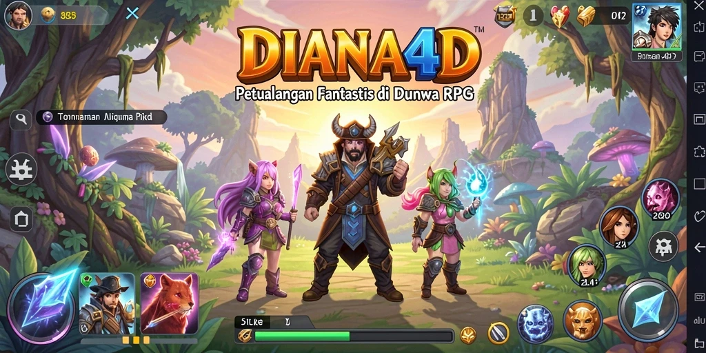 Tampilan gameplay yang mendebarkan di DIANA4D.