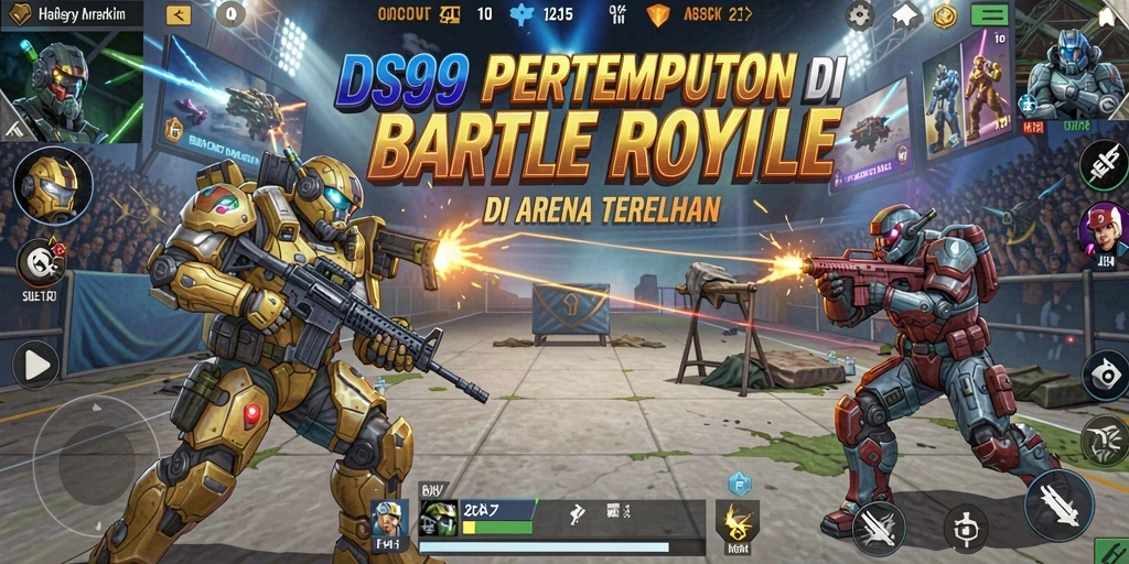 Tangkapan layar gameplay seru dari DS99 saat pertempuran intens.