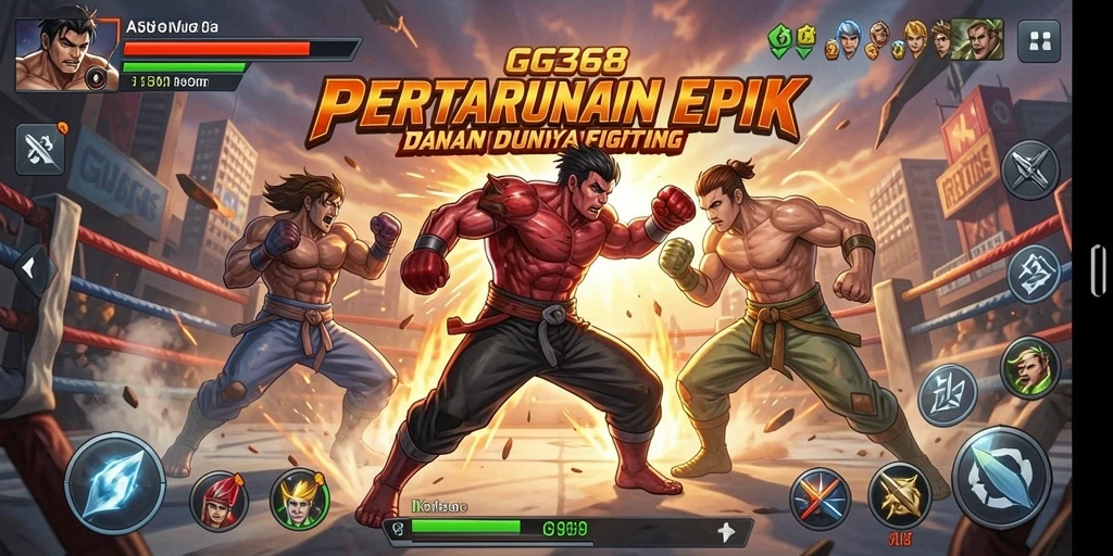 Gameplay seru dalam pertarungan GG368 dengan visual yang menakjubkan.