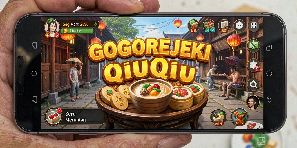 Screenshot utama GOGOREJEKI menampilkan gameplay QiuQiu yang menarik.