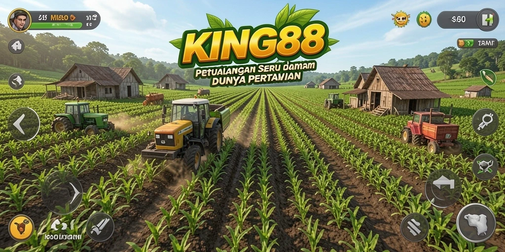 Screenshot utama KING88 menampilkan gameplay seru dalam bertani.