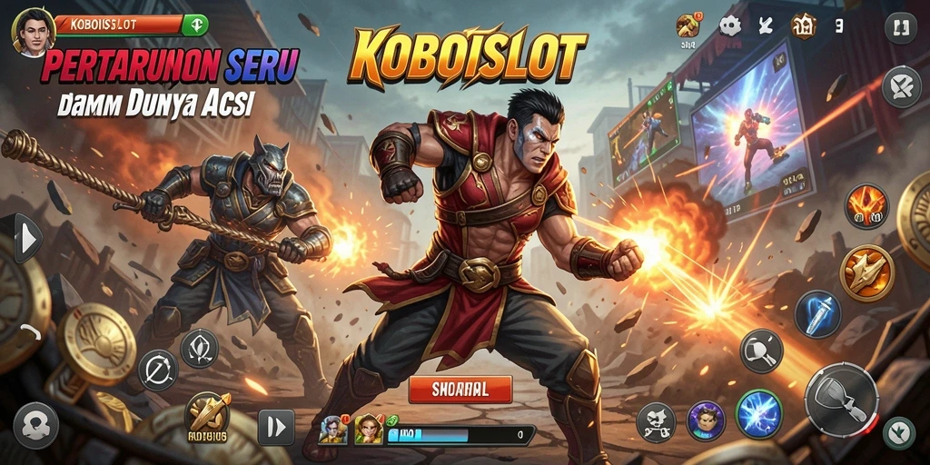 Tampilan gameplay seru dari KOBOISLOT dengan aksi mendebarkan.