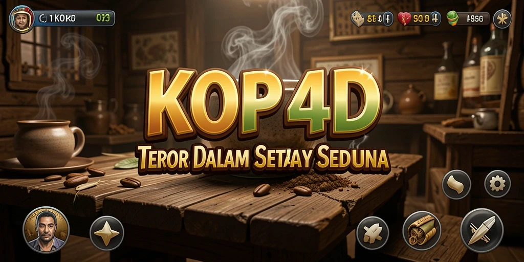 Gameplay KOPI4D menampilkan suasana horor yang mencekam dan menegangkan.
