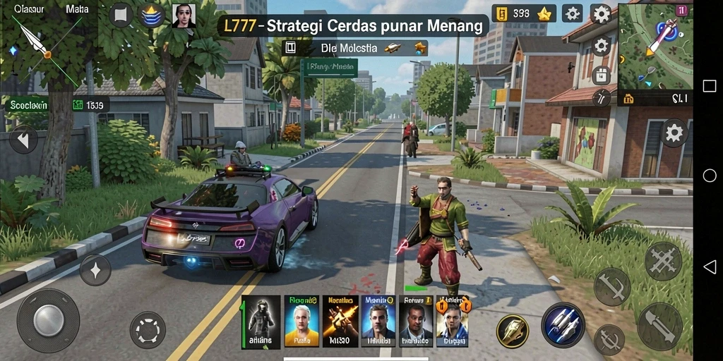 Screenshot gameplay L777 menampilkan strategi menantang di medan perang.