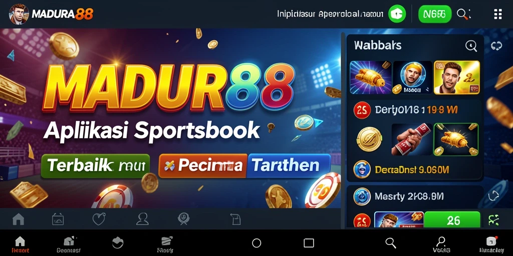 Screenshot gameplay MADURA88 menampilkan antarmuka Sportsbook yang menarik.