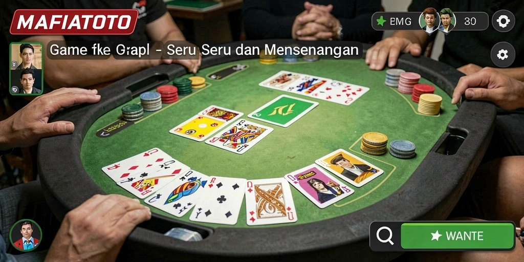 Tampilan gameplay MAFIATOTO menampilkan suasana Gaple yang seru.