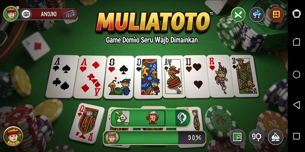 Tampilan menarik gameplay Domino MULIATOTO yang mengasyikkan.
