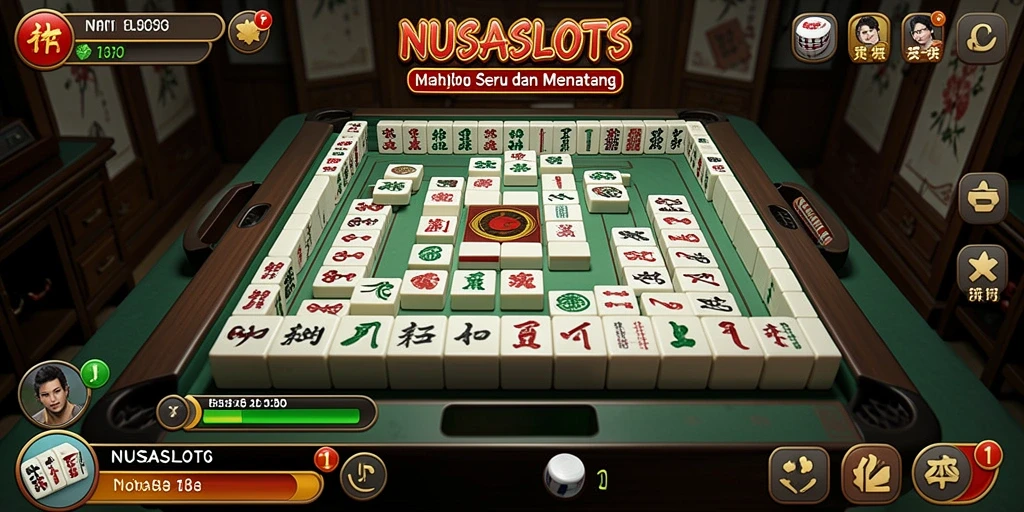 Tampilan gameplay NUSASLOTS yang menarik dalam permainan Mahjong.