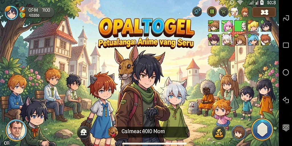 Gameplay seru OPALTOGEL dengan karakter anime yang menarik.