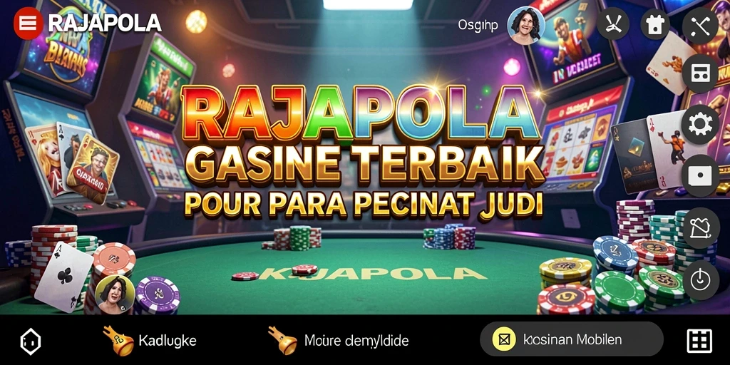 Tampilan gameplay RAJAPOLA dengan berbagai permainan Kasino yang menarik.