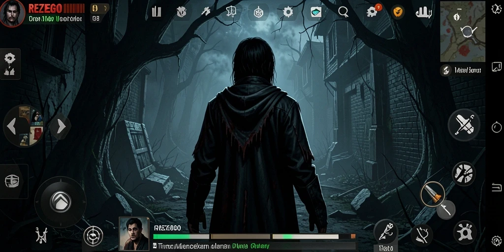 Tampilan gameplay mengerikan dalam REZEGO yang mendebarkan.