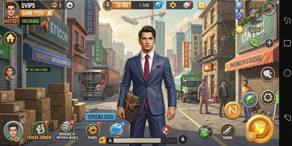 Tampilan dinamis gameplay Tycoon di SVIP5, penuh strategi dan interaksi.