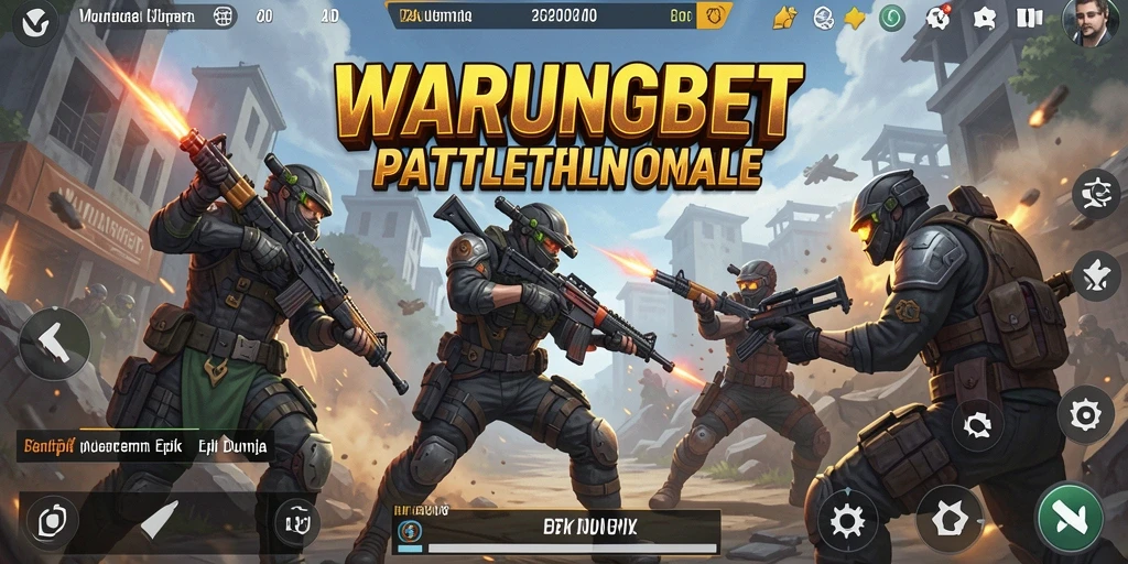 Screenshot gameplay <strong>WARUNGBET</strong> menampilkan pertempuran intens dan pemandangan indah.