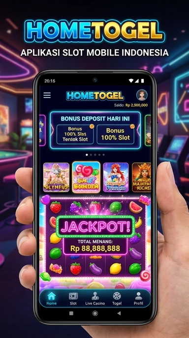 Tampilan utama aplikasi hometogel yang menarik.